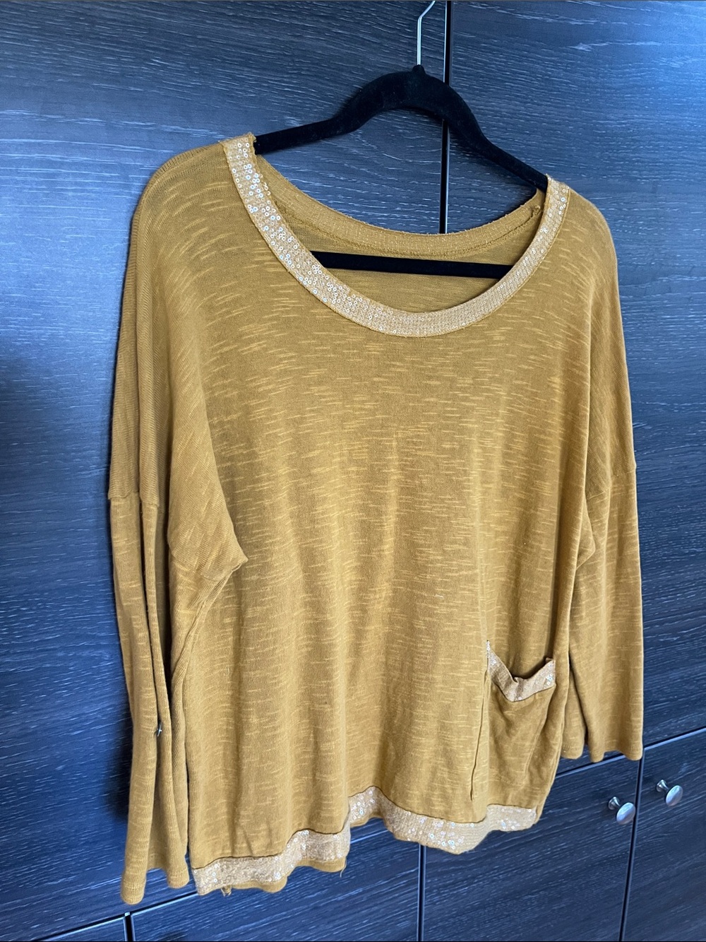 Made in Italy Cotton with Sequin Embellished Top L
